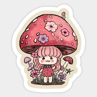 Strawberry Shroomy Sticker